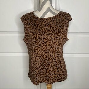 Coldwater Creek Medium Animal Print Blouse